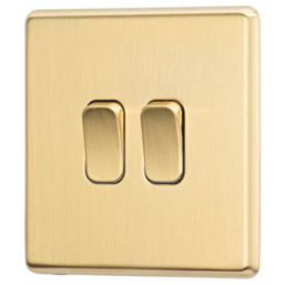 Arlec  10A 2-Gang 2-Way Light Switch  Gold