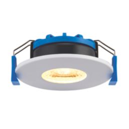 Saxby ShieldSlim Fixed  Fire Rated LED Recessed Downlight Matt White 7W 600lm