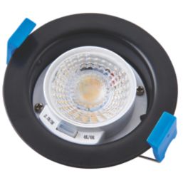 Saxby ShieldSlim Fixed  Fire Rated LED Recessed Downlight Matt White 7W 600lm