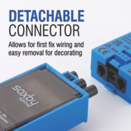 Saxby ShieldSlim Fixed  Fire Rated LED Recessed Downlight Matt White 7W 600lm