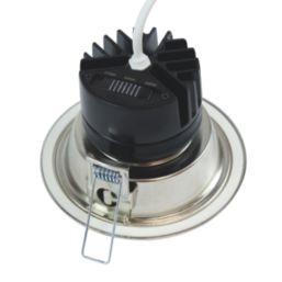 Collingwood H5 500 Silver Reflector Tilt  Fire Rated LED Downlight Brushed Steel 5W 550-600lm