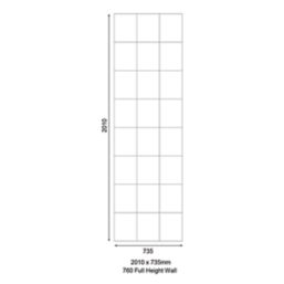 Mira  Flight Shower Wall Panel  White 2010mm x 735mm x 6mm