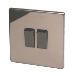 Varilight  10AX 2-Gang 2-Way Light Switch  Polished Bronze