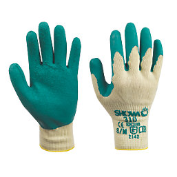 Showa 310 Latex Grip Gloves Green Large