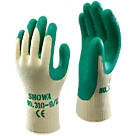 Showa 310 Latex Grip Gloves Green Large