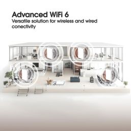 Labgear In-Wall Wi-Fi 6 Access Point AX3000 Dual-Band PoE - 86mm Wall Plate