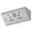Knightsbridge SKR9 13A 2-Gang SP Switched Socket + 4A 20W 2-Outlet Type A & C USB Charger Brushed Chrome with Grey Inserts