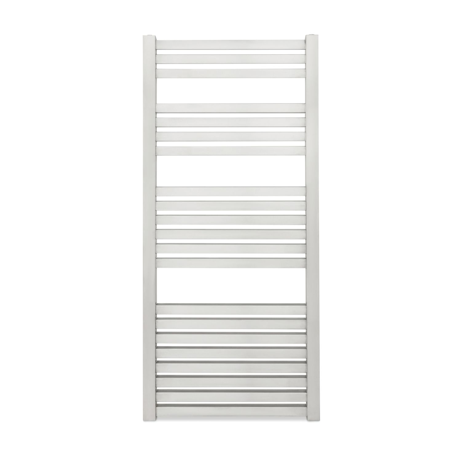 Time 1200mm x 550mm 1933BTU Silver Flat Designer Towel Radiator (644KL)