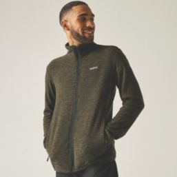 Regatta Harrow Full Zip Fleece Dark Khaki Marl  Medium 39-40" Chest