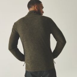 Regatta Harrow Full Zip Fleece Dark Khaki Marl  Medium 39-40" Chest