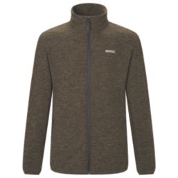 Regatta Harrow Full Zip Fleece Dark Khaki Marl  Medium 39-40" Chest