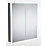 Sensio Eclipse 2-Door Recessed Illuminated Cabinet With 3360lm LED Light Silver Effect 600mm x 116mm x 700mm