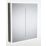 Sensio Eclipse 2-Door Recessed Illuminated Cabinet With 3360lm LED Light Silver Effect 600mm x 116mm x 700mm
