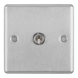 LAP  20A 16AX 1-Gang 2-Way Toggle Switch  Brushed Stainless Steel