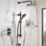 Meda Rear-Fed Concealed Black Thermostatic Mixer Shower