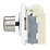Contactum  2-Way LED Grid Dimmer Switch Brushed Steel with White Inserts