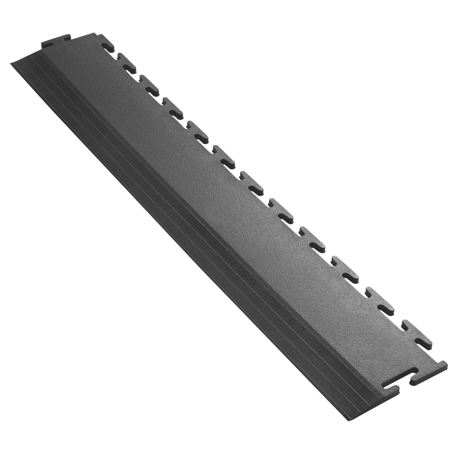 Ecotile E500/7 Interlocking Edge Ramps Black 500mm x 90mm 2 Pack (644RV)