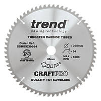 Trend CraftPo CSB/CC30564 Wood Crosscut Circular Saw Blade 305 x 30mm 64T