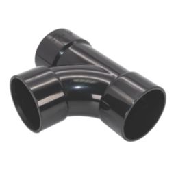 FloPlast Solvent Weld Tees Black 40mm 3 Pack