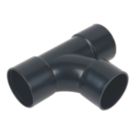 FloPlast Solvent Weld Tees Black 40mm 3 Pack