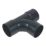 FloPlast Solvent Weld Tees Black 40mm 3 Pack