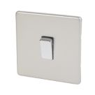 Varilight  10AX 1-Gang Intermediate Switch Satin Chrome