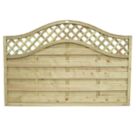 Forest Prague  Lattice Curved Top Fence Panels Natural Timber 6' x 4' Pack of 4