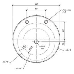 1 Bowl Stainless Steel Inset Washbasin 447mm x 130mm