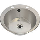 1 Bowl Stainless Steel Inset Washbasin 447mm x 130mm
