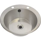 1 Bowl Stainless Steel Inset Washbasin 447mm x 130mm