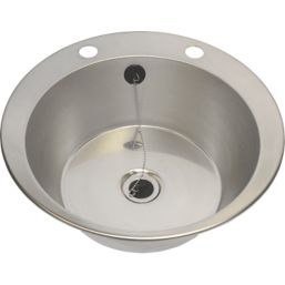 1 Bowl Stainless Steel Inset Washbasin 447mm x 130mm