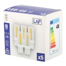 LAP  G9 Capsule LED Light Bulb 300lm 2.8W 220-240V 5 Pack