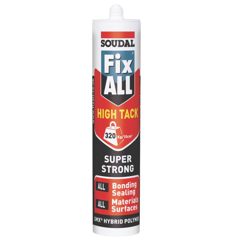 Soudal Fix All SolventFree High Tack Adhesive & Sealant White 290ml