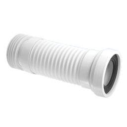 McAlpine  Flexible Straight WC Pan Connector White 100-160mm