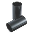 Tower Heavy Conduit Couplings 25mm Black 2 Pack