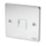 Schneider Electric Ultimate Low Profile 1-Gang Slave Telephone Socket Polished Chrome with White Inserts