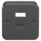 Knightsbridge  Metal Clad CAT6a RJ45 Socket Black with Black Inserts
