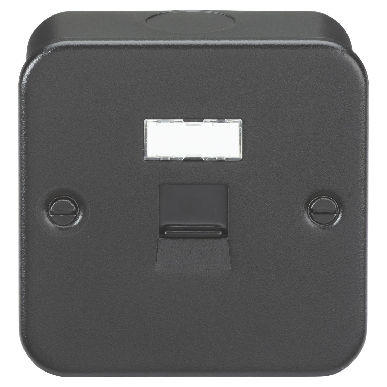Knightsbridge Metal Clad CAT6a RJ45 Socket Black with Black Inserts (645AM)