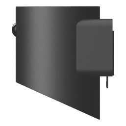 LAP Sul Outdoor LED Solar Wall Light With PIR Sensor Black 240lm