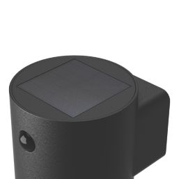 LAP Sul Outdoor LED Solar Wall Light With PIR Sensor Black 240lm