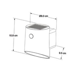 LAP Sul Outdoor LED Solar Wall Light With PIR Sensor Black 240lm