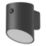 LAP Sul Outdoor LED Solar Wall Light With PIR Sensor Black 240lm