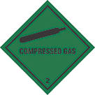 "Compressed Gas" Diamond 100mm x 100mm