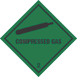"Compressed Gas" Diamond 100mm x 100mm