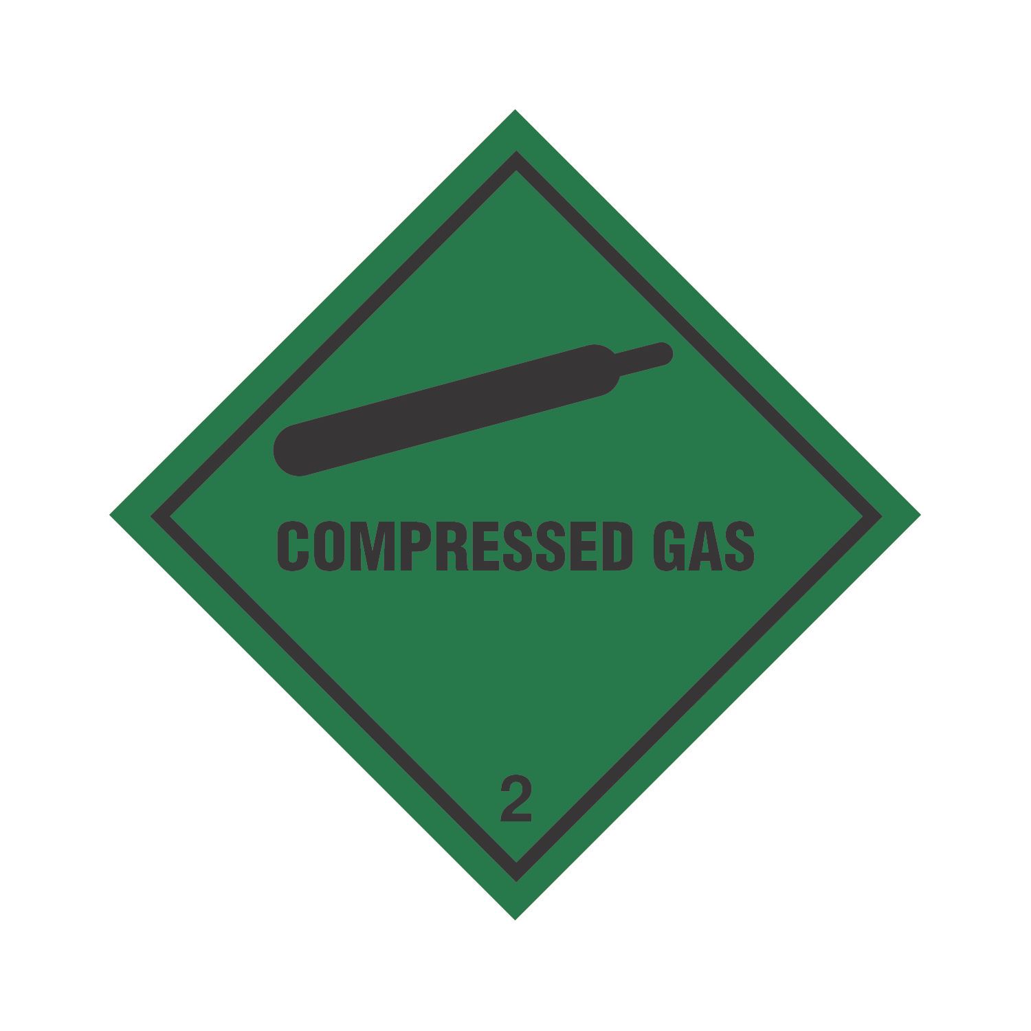 "Compressed Gas" Diamond 100mm x 100mm (645FX)