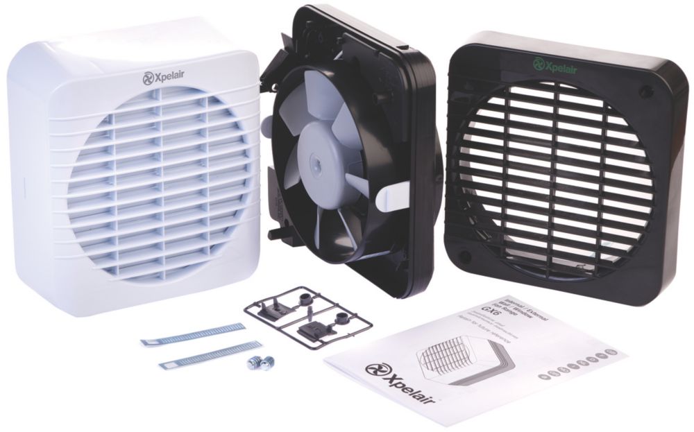 Xpelair GX6EC (7 1/4) Axial Kitchen Extractor Fan White 120-230V - Screwfix