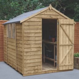 Forest  6' x 8' (Nominal) Apex Overlap Timber Shed with Assembly