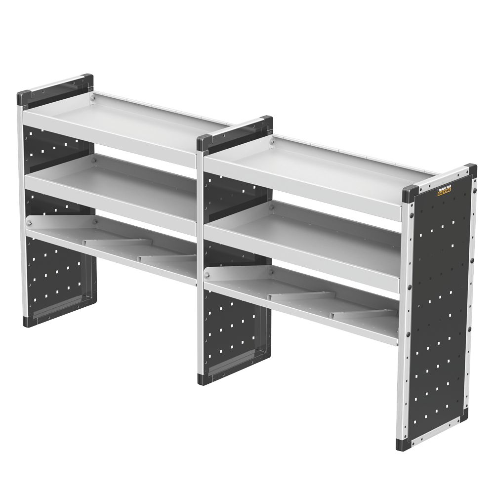 Van Guard  Universal Trade Double Van Racking Unit (4 Straight & 2 Angled Shelves) 1966mm x 381mm x 1009mm