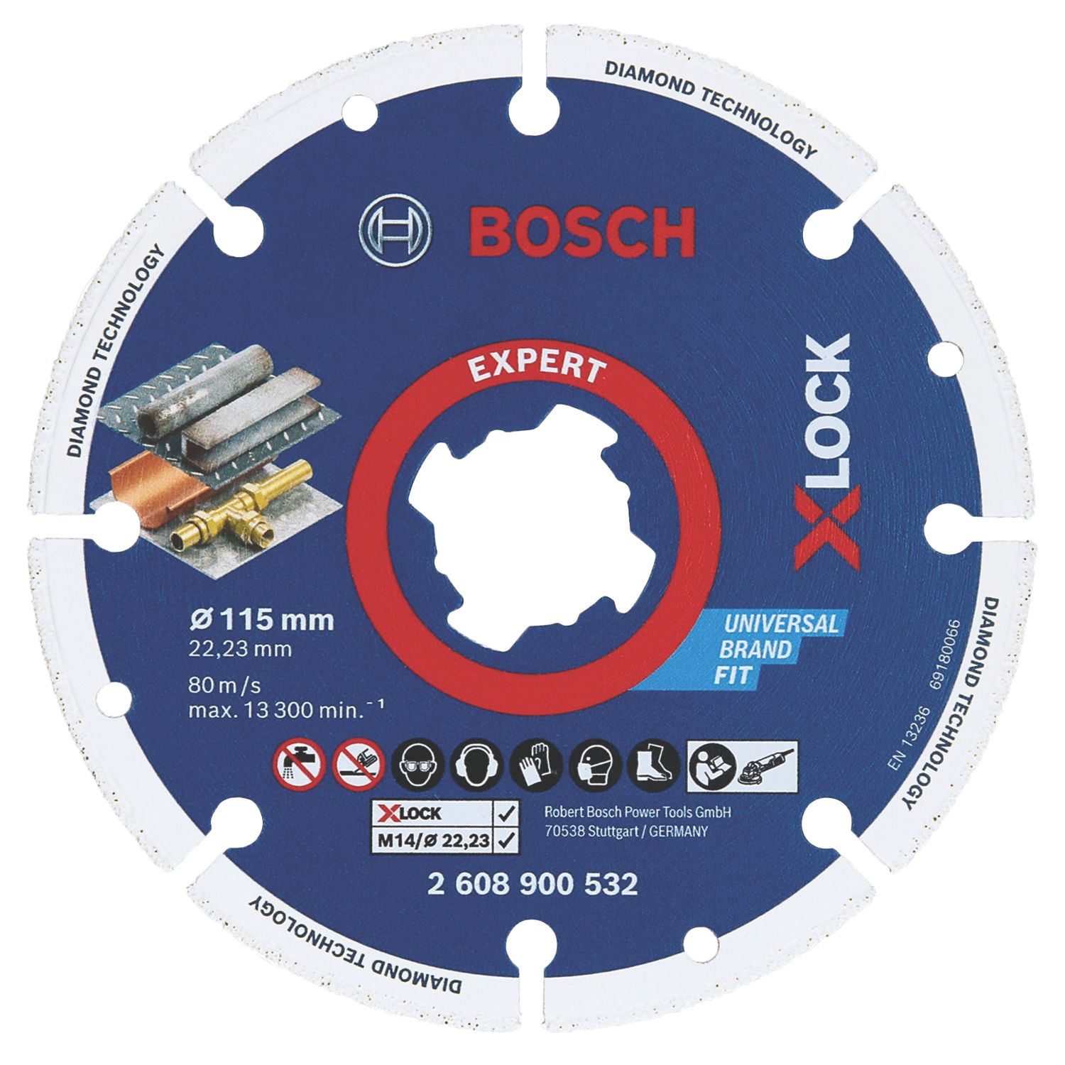 Bosch Expert X-Lock Metal Segmented Diamond Wheel 115mm (645KR)