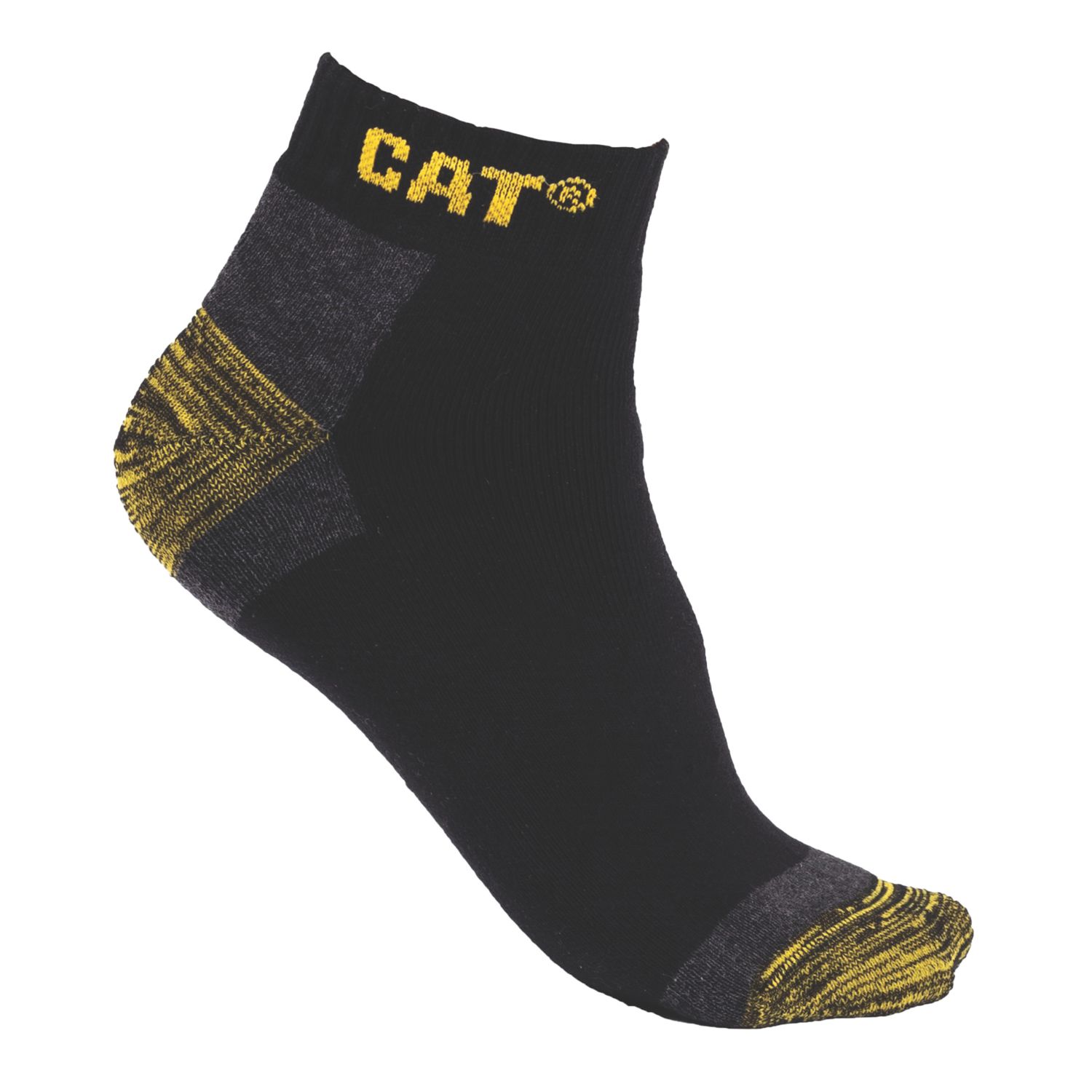 CAT Sneakers Work Socks Black 9-11 3 Pairs (645XC)